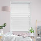 Pure White Wooden Blind - 64mm Slat