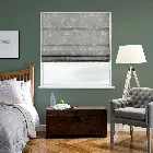 Etched Vine Feather Roman Blind