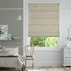 Lumiere Unlined Bijou Linen Latte Roman Blind