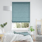 Harrow Lagoon Blue & Henley Trimmed Roman Blind