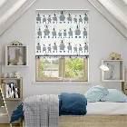 Booby Bird Sapphire Roman Blind