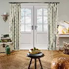 Menara Palm Embroidered Olive Curtain