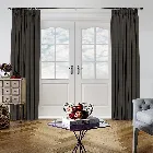 Faux Suede Charcoal Curtain