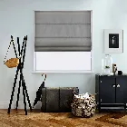 Orient Faux Silk Silver Grey Roman Blind