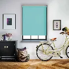 Bella Blackout Tiffany Blue Electric Roller Blind