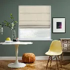 Velvet Canvas Cream Roman Blind