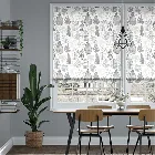 Tropical Leaves Pebble Roman Blind