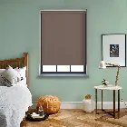 Bella Blackout Mushroom Brown Electric Roller Blind