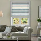 Calcutta Stripe Blue Mist Roman Blind