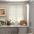 Cottage Cream & Canvas Faux Wood Blind - 50mm Slat