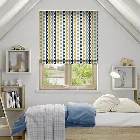 Hounds Tooth Beach Blue Roman Blind